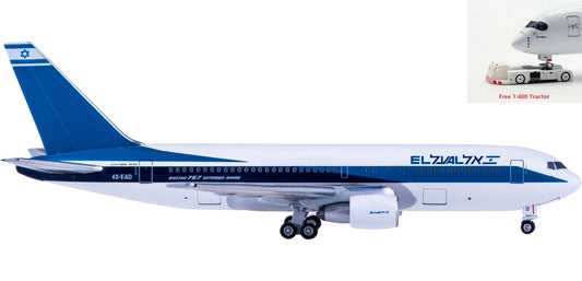 (Rare)1:400 AeroClassics AC419441 El Al Boeing 767-200 4X-EAD+Free Tractor