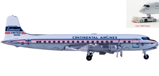 (Rare)1:400 AeroClassics AC419475 Continental Airlines Douglas DC-6 N90961+Free Tractor