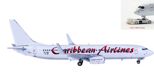 (Rare)1:400 Phoenix PH11508 Caribbean Airlines Boeing 737-800 9Y-JMC +Free Tractor