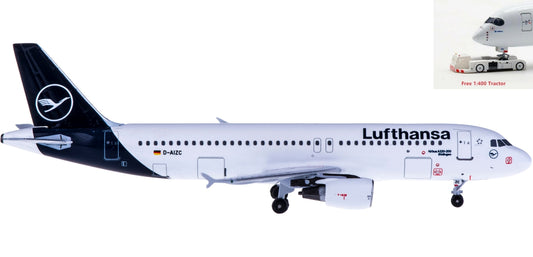 (Rare)1:400 AeroClassics AC419495 Lufthansa Airlines Airbus A320 D-AIZC+Free Tractor