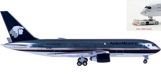 (Rare)1:400 AeroClassics AC419445 Aeroméxico Boeing 767-200 XA-JBC+Free Tractor