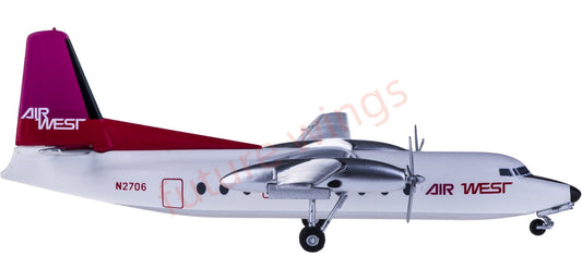 1:200 AeroClassics AC219457 Air West Fokker F-27 N2706 Aircraft Model