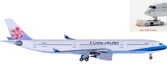 (Rare)1:400 AeroClassics AC4B18308 China Airlines Airbus A330-300 B-18308+Free Tractor