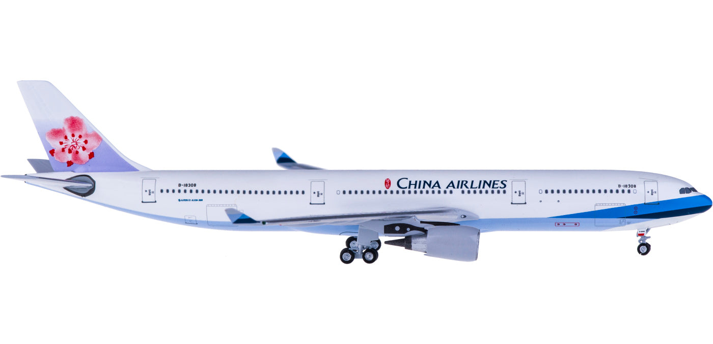 (Rare)1:400 AeroClassics AC4B18308 China Airlines Airbus A330-300 B-18308+Free Tractor