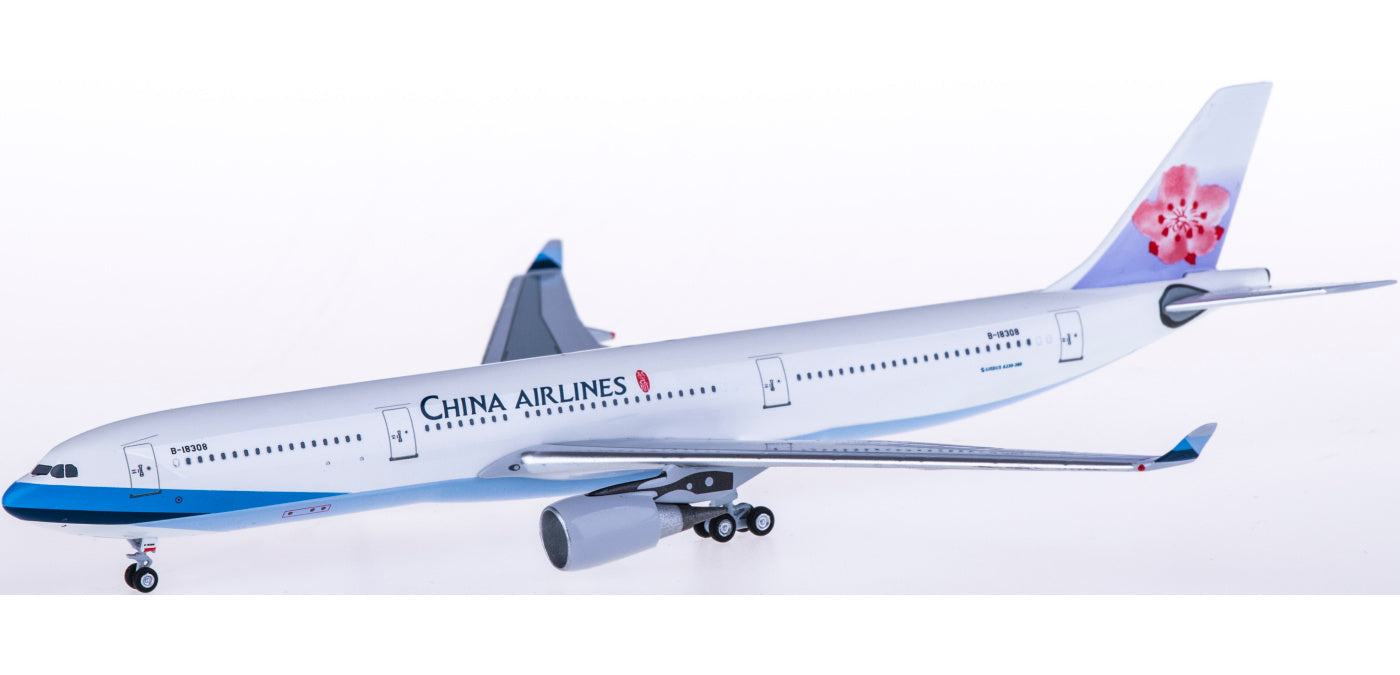 (Rare)1:400 AeroClassics AC4B18308 China Airlines Airbus A330-300 B-18308+Free Tractor