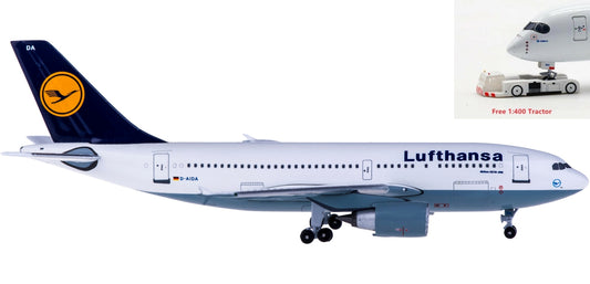 (Rare)1:400 AeroClassics AC4DAIDA Lufthansa Airlines Airbus A310-300 D-AIDA+Free Tractor