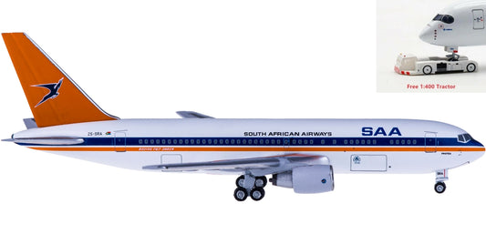 (Rare)1:400 AeroClassics AC419455 South African Airways Boeing 767-200 ZS-SRA+Free Tractor