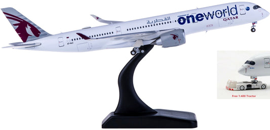 1:400 JC Wings XX4047 Qatar Airways Airbus A350-900 A7-ALZ "ONE WORLD" Free Tractor+Stand