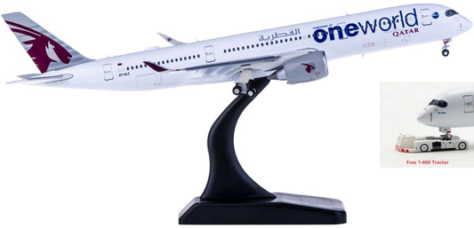 1:400 JC WingsXX4047A Qatar Airways Airbus A350-900 A7-ALZ "Flaps Down"Aircraft Model Free Tractor+Stand