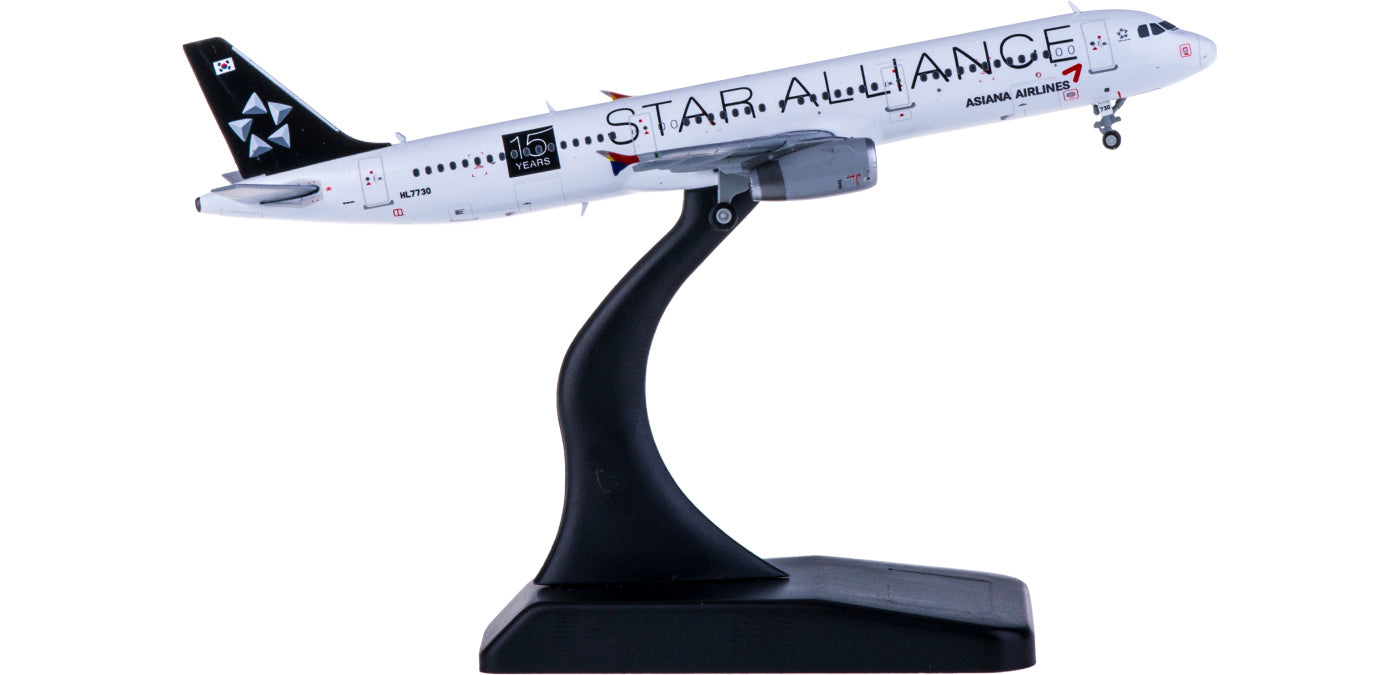 1:400 JC Wings XX4071 Asiana Airbus A321 HL7730 “STAR ALLIANCE”Free Tractor+Stand