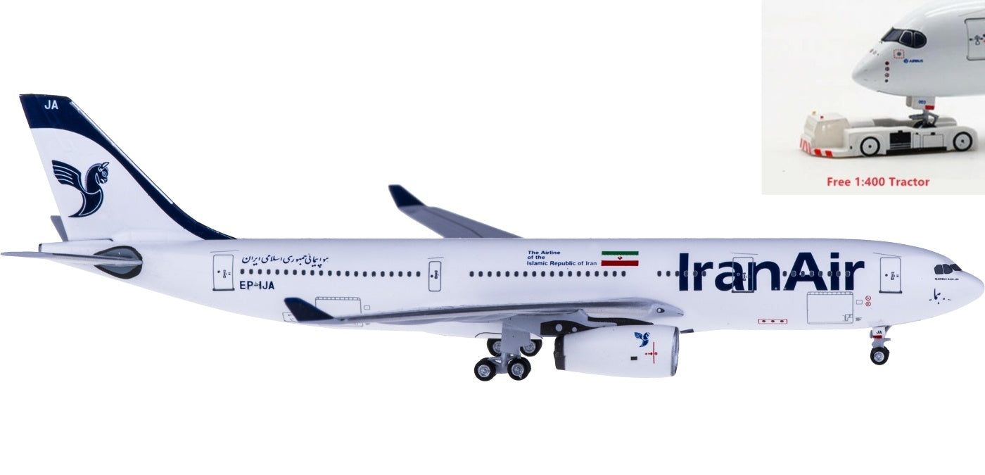 (Rare)1:400 AeroClassics AC4EPIJA Iran Air Airbus A330-200 EP-IJA+Free Tractor