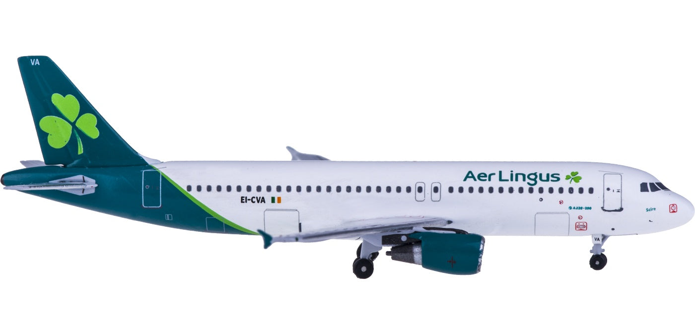 (Rare)1:400 AeroClassics AC419531 Aer Lingus Airbus A320 EI-CVA+Free Tractor