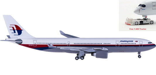 (Rare)1:400 AeroClassics AC49MMKX Malaysia Airlines Airbus A330-200 9M-MKX+Free Tractor