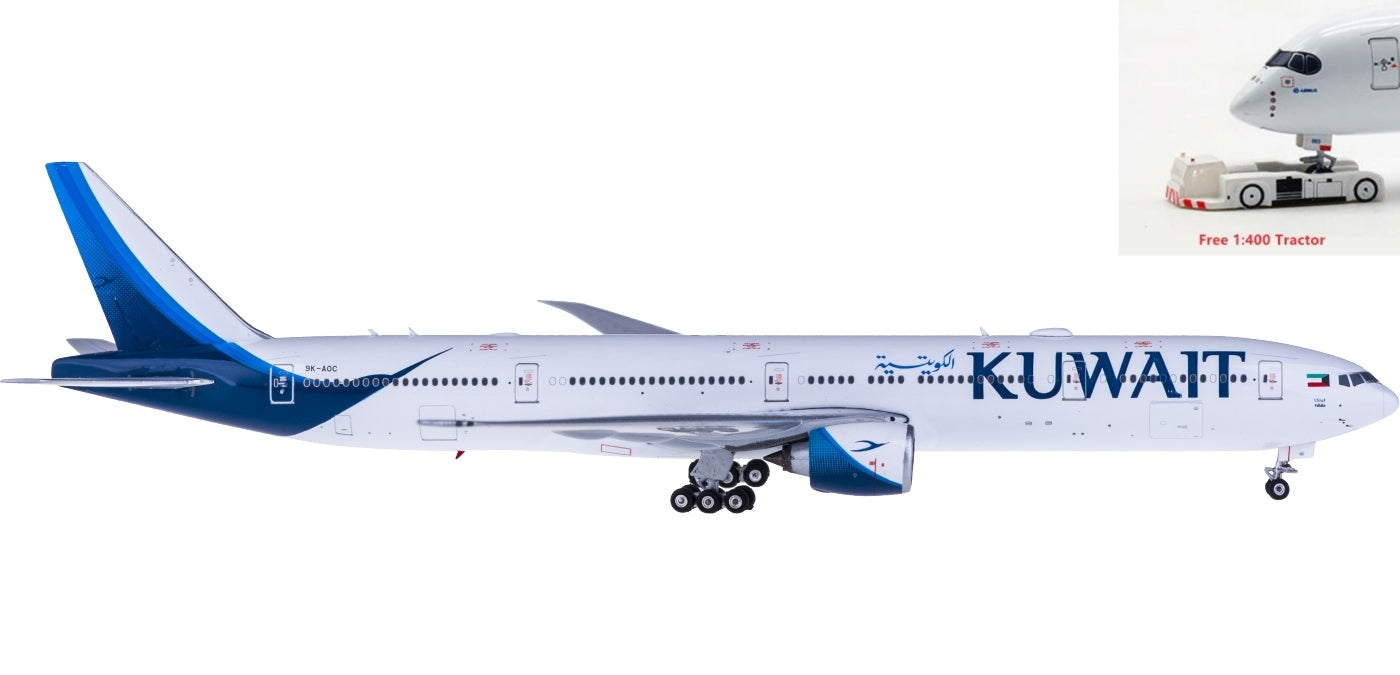 1:400 Phoenix PH11338 Kuwait Airways Boeing 777-300ER 9K-AOC+Free Tractor