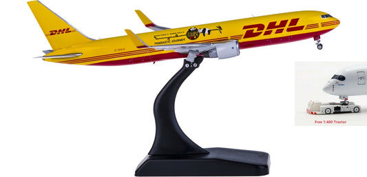 (Rare)1:400 Phoenix PH04257 DHL Boeing 767-300ER G-DHLG Free Tractor+Stand
