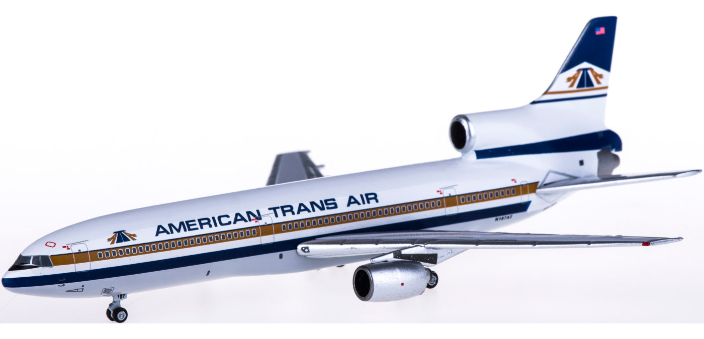 (Rare)1:400 AeroClassics LM419561 American Transair Lockheed L-1011 TriStar N197AT+Free Tractor