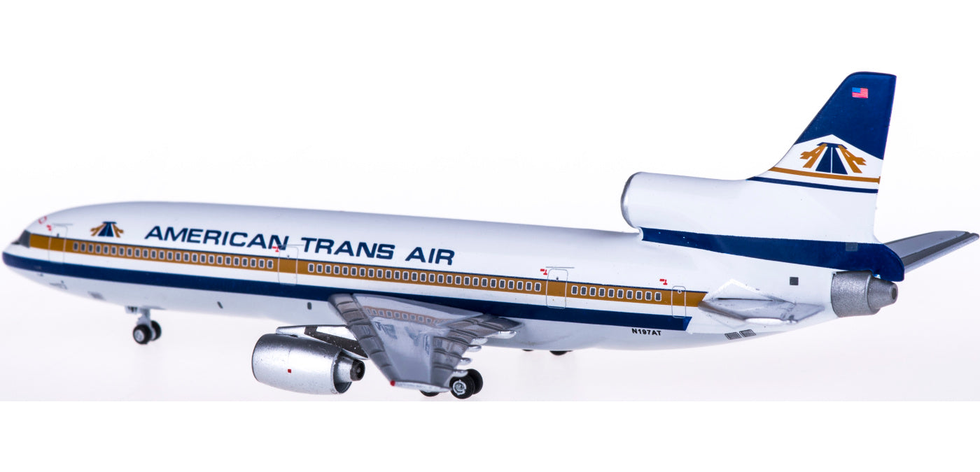 (Rare)1:400 AeroClassics LM419561 American Transair Lockheed L-1011 TriStar N197AT+Free Tractor