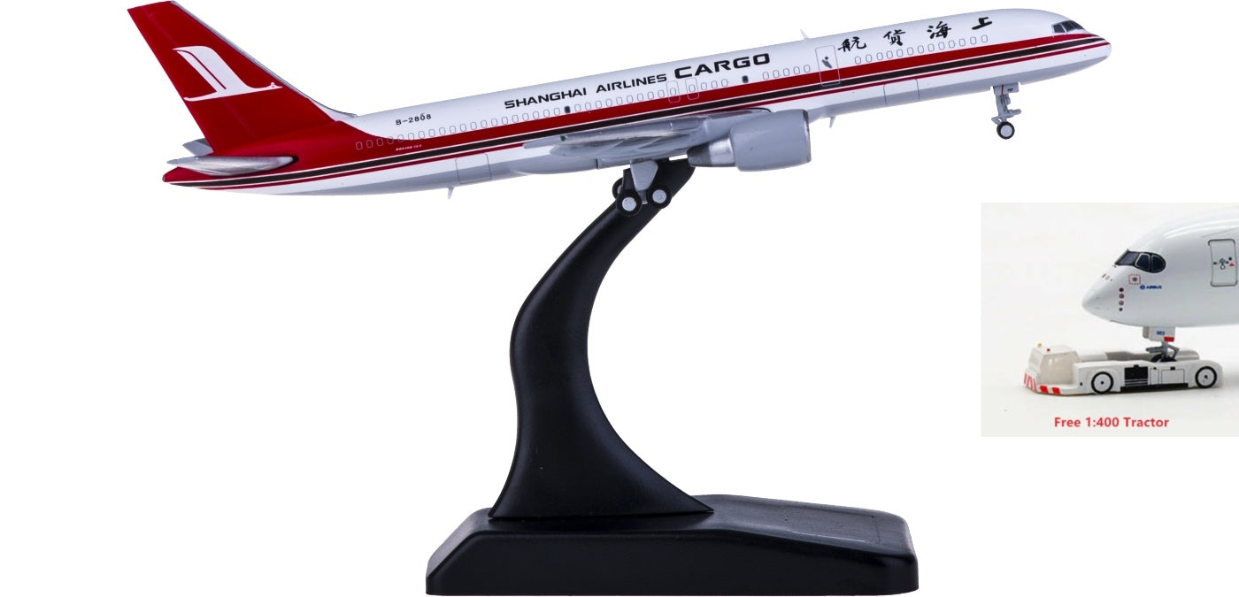 1:400 JC Wings XX4139 Shanghai Airlines Cargo Boeing 757-200F B-2808 Free Tractor+Stand