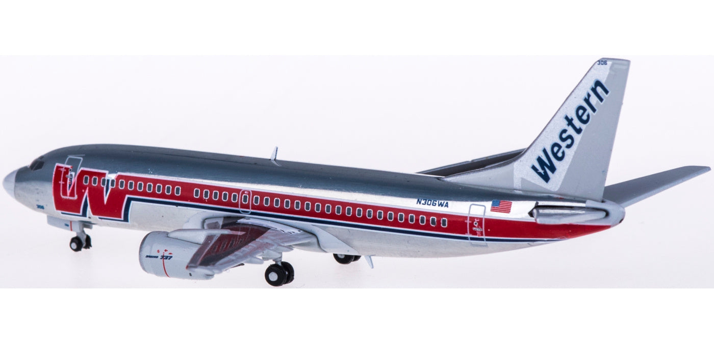 (Rare)1:400 Geminijets GJWAL1202 Western Airlines Boeing 737-300 N306WA Free Tractor+Stand