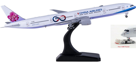 1:400 Phoenix PH04281 China Airlines Boeing 777-300ER B-18006 "60Years" Free Tractor+Stand
