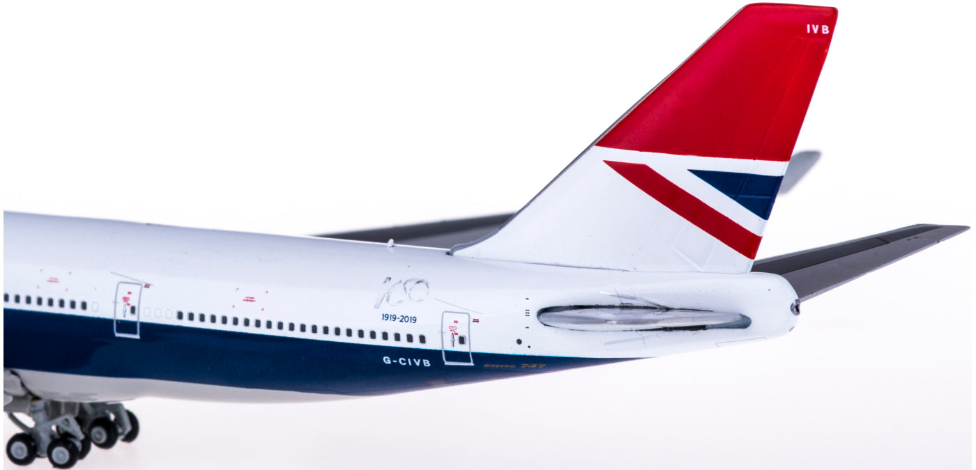 1:400 Geminijets GJBAW1858 British Airways Boeing 747-400 G-CIVB Free Tractor+Stand