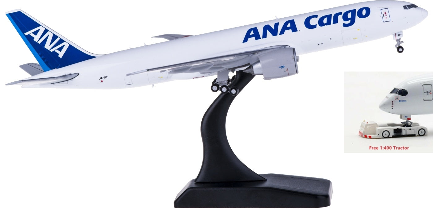 1:400 JC Wings EW4772010 ANA Cargo Boeing 777-200F JA771F Free Tractor+Stand