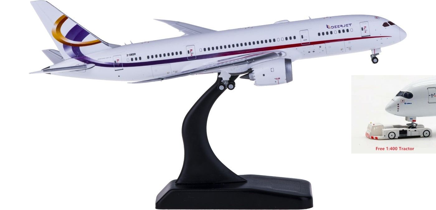 1:400 JC Wings EW4788002 Deer Jet Boeing 787-8 2-DEER Free Tractor+Stand