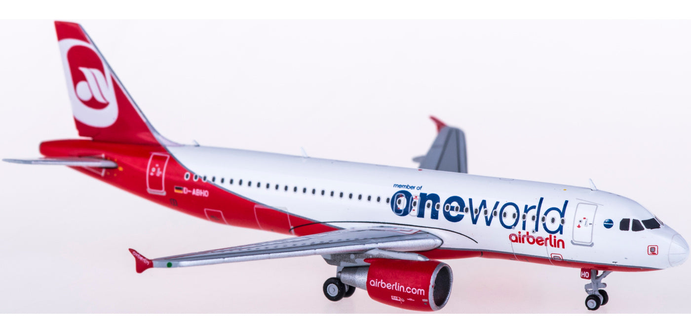 1:400 JC Wings LH4098 Air Berlin Airbus A320 D-ABHO "ONE WORLD"+Free Tractor