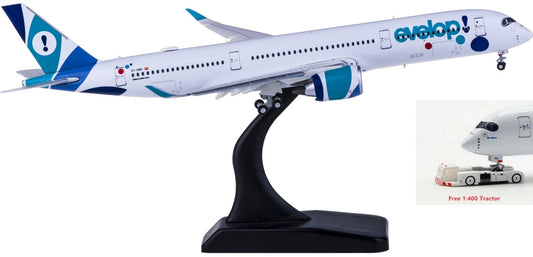 1:400 JC Wings XX4159A Evelop Airlines Airbus A350-900XWB EC-NBO "Flaps Down" Free Tractor+Stand