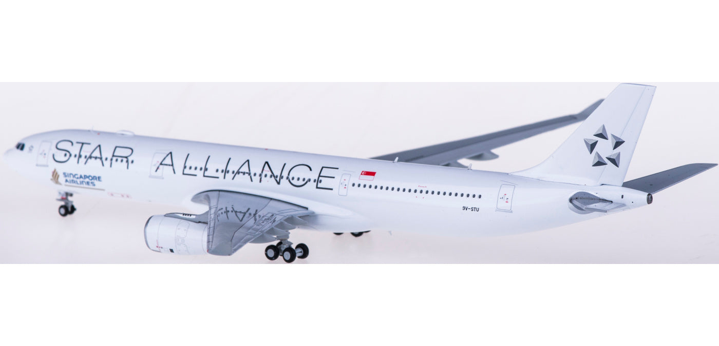 1:400 JC Wings EW4333002 Singapore Airlines Airbus A330-300 9V-STU "STAR ALLIANCE"Free Tractor+Stand