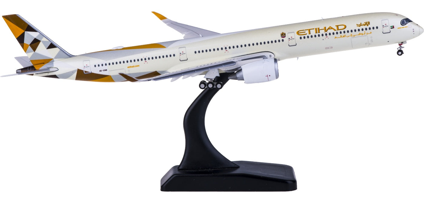 1:400 JC Wings XX4175A Etihad Airways Airbus A350-1000XWB A6-XWB "Flaps Down" Free Tractor+Stand