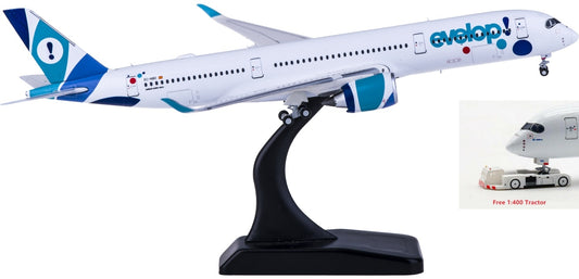 1:400 JC Wings XX4159 Evelop Airlines Airbus A350-900XWB EC-NBO Free Tractor+Stand