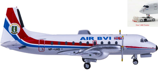 (Rare)1:400 AeroClassics AC419673 Air BVI Hawker Siddeley HS 748 VP-LVO+Free Tractor