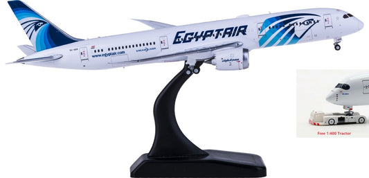 1:400 JC Wings LH4144 EgyptAir Boeing 787-9 Dreamliner SU-GER Free Tractor+Stand