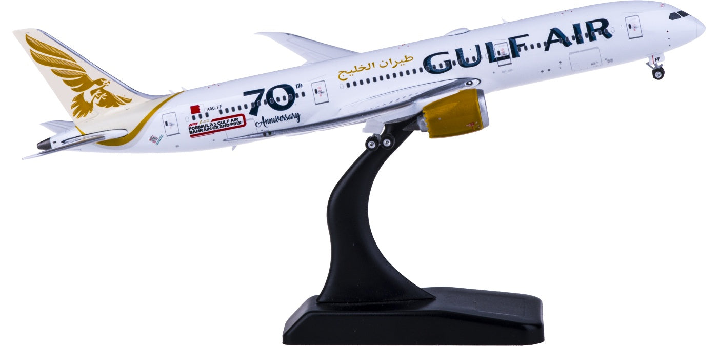 1:400 Phoenix PH04308 Gulf Air Boeing 787-9 A9C-FF"70year" Free Tractor+Stand