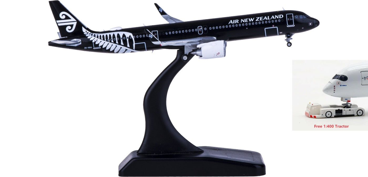 1:400 JC Wings XX4081 Air New Zealand Airbus A321neo ZK-NNA Free Tractor+Stand