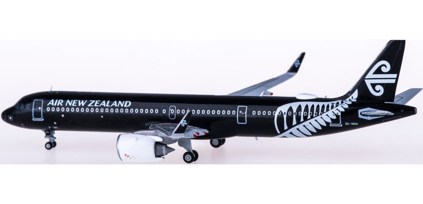 1:400 JC Wings XX4081 Air New Zealand Airbus A321neo ZK-NNA "ALL BLACK" Free Tractor+Stand