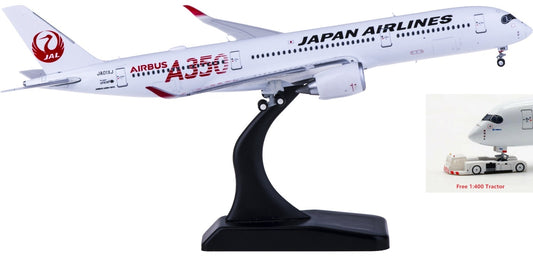 1:400 JC Wings EW4359001 Japan Airlines Airbus A350-900XWB JA01XJ Free Tractor+Stand