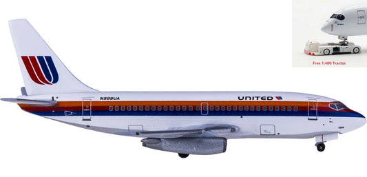 (Rare)1:400 AeroClassics AC419629 United Airlines Boeing 737-200 N988UA+Free Tractor