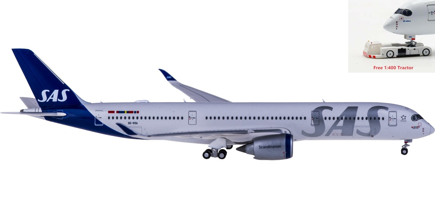 1:400 Geminijets GJSAS1912 SAS  Airbus A350-900 SE-RSA+Free Tractor