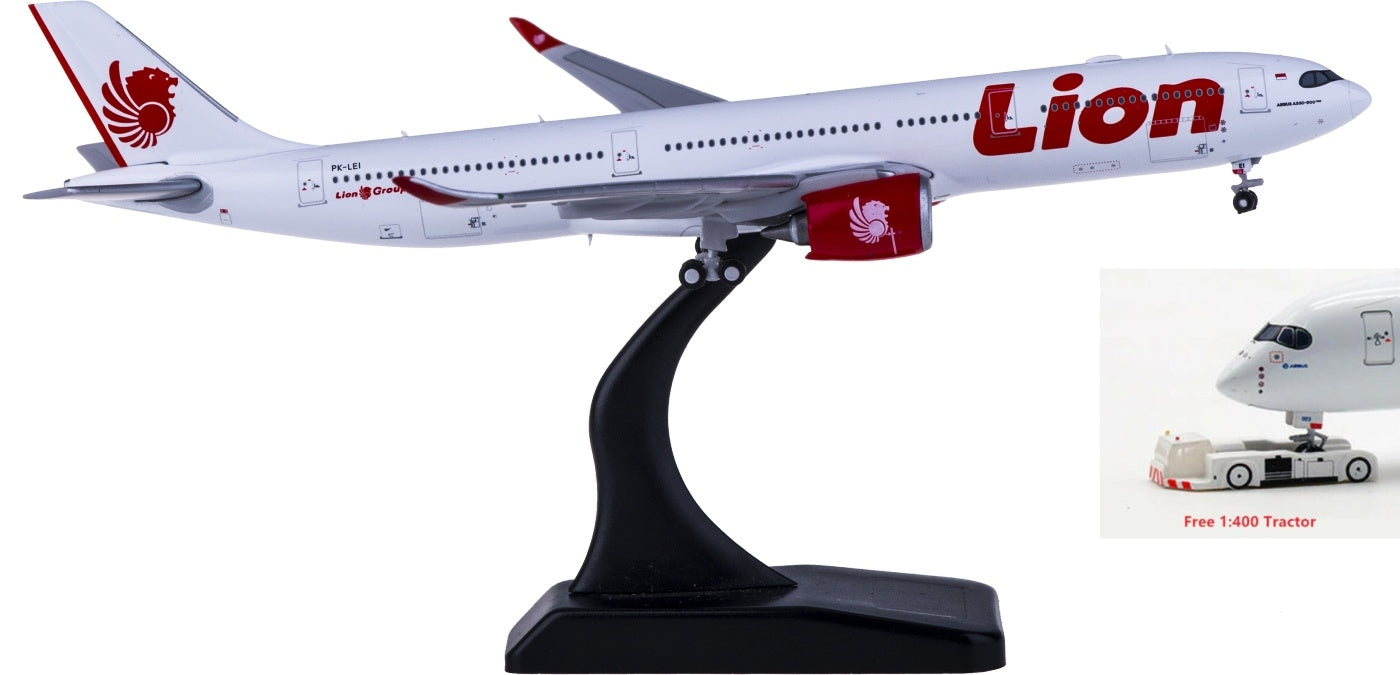 1:400 JC Wings XX4217 Lion Air Airbus A330-900neo PK-LEI Free Tractor+Stand