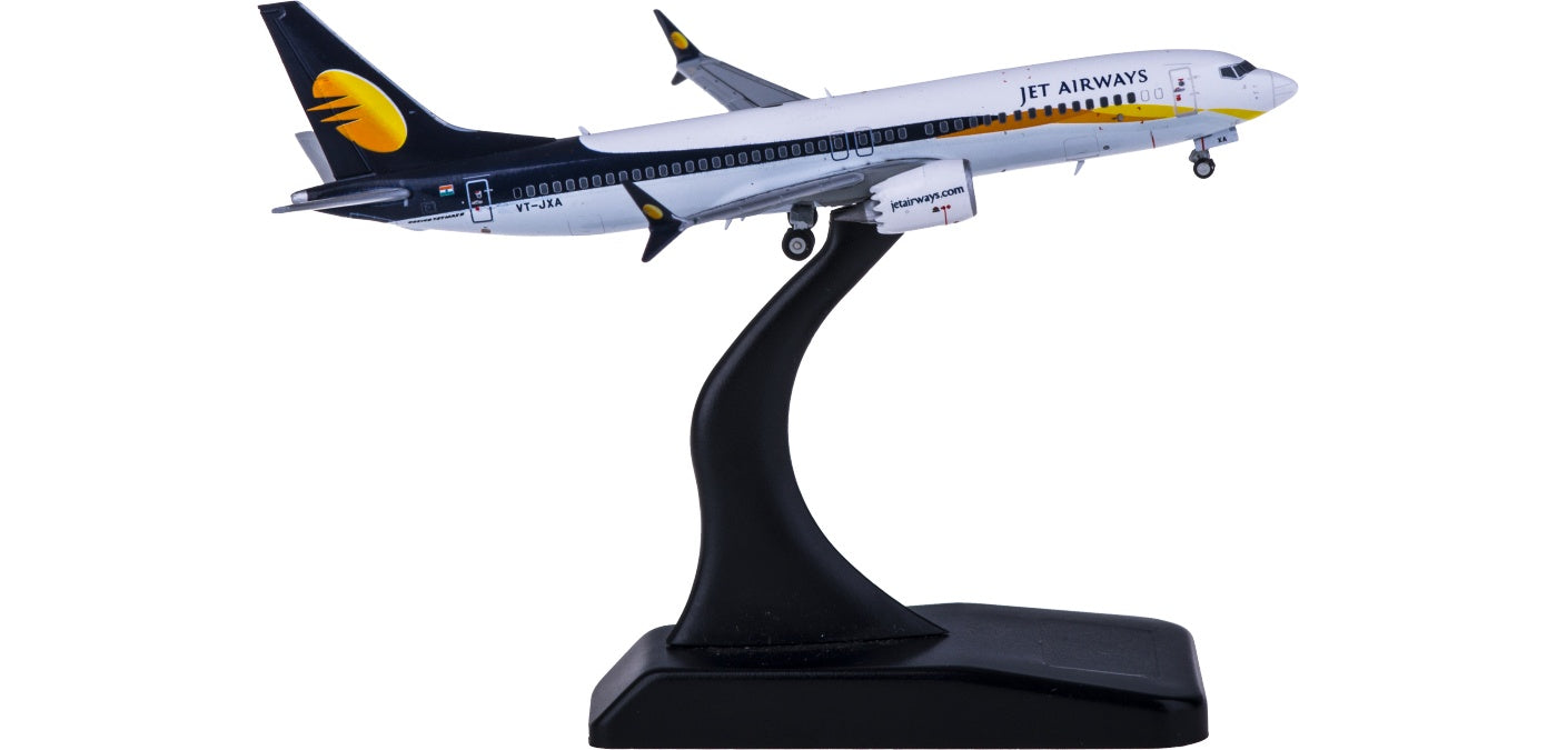 1:400 JC Wings XX4065 XX4057 Jet Airways Boeing 737 MAX 8 VT-JXA Free Tractor+Stand