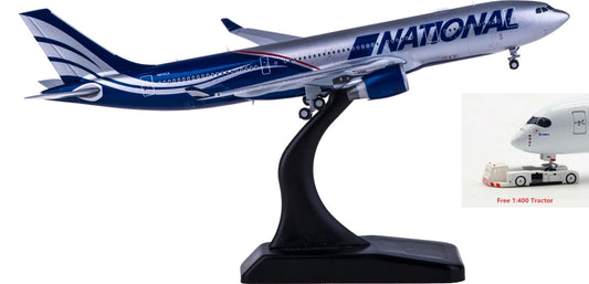 1:400 JC Wings XX4176 National Airlines Airbus A330-200 N819CA Free Tractor+Stand