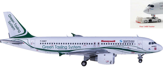 1:400 JC Wings XX4213 Safran Airbus A320 F-HGNT Green Taxing System+Free Tractor