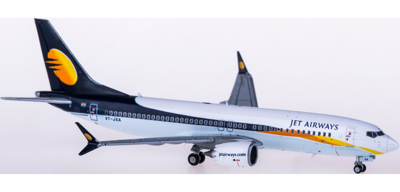 1:400 JC Wings XX4065 XX4057 Jet Airways Boeing 737 MAX 8 VT-JXA Free Tractor+Stand