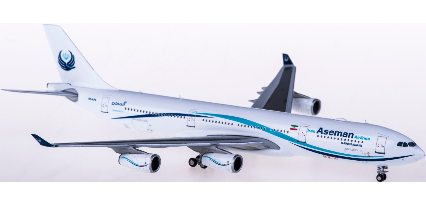 1:400 JC Wings LH4150 Iran Aseman Airlines Airbus A340-300 EP-APA Free Tractor+Stand