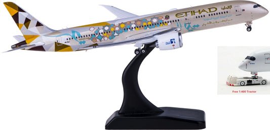 1:400 Phoenix PH04312 Etihad Airways Boeing 787-9 A6-BLI Free Tractor+Stand