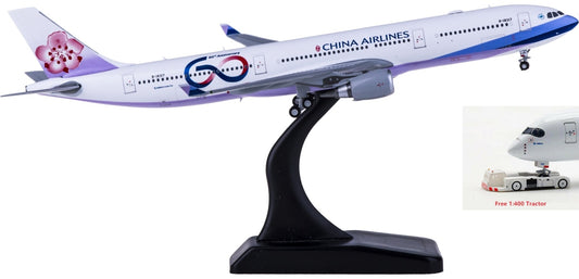 1:400 JC Wings XX4182 China Airlines Airbus A330-300 B-18317 60Years Free Tractor+Stand