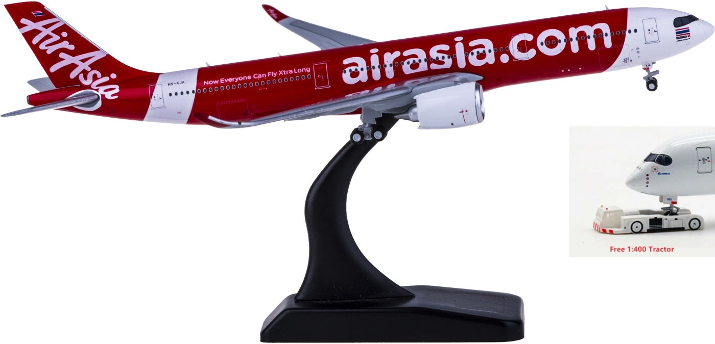 1:400 JC Wings XX4185 AirAsia Airbus A330-900neo HS-XJA Free Tractor+Stand