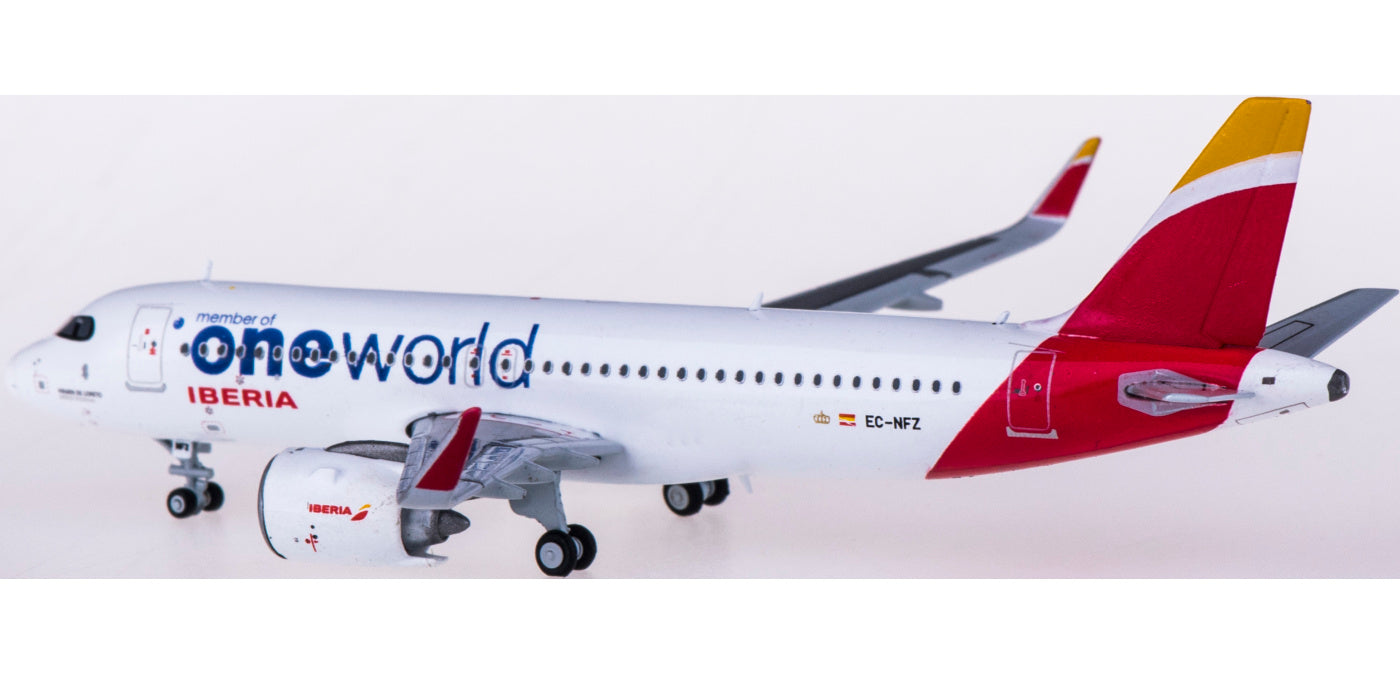 1:400 JC Wings XX4228 Iberia Airbus A320neo EC-NFZ "ONE WORLD" Free Tractor+Stand